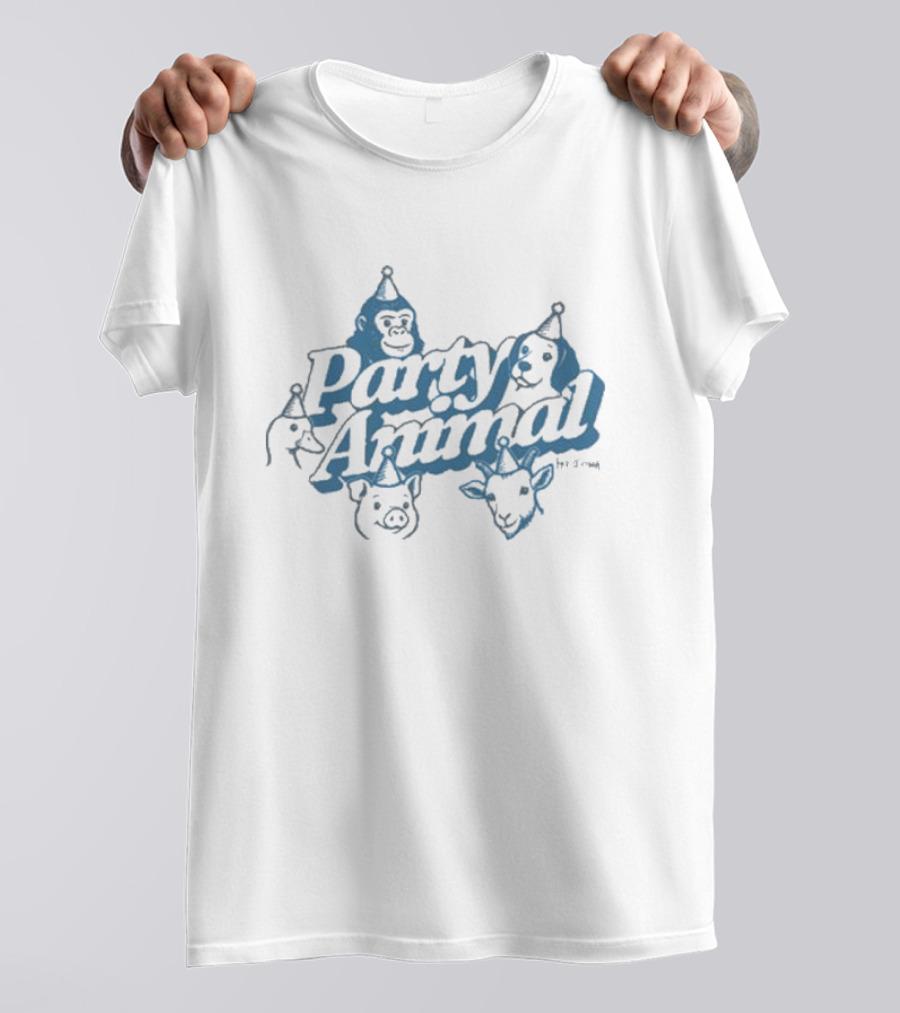 Party Animal Tanner Smith Blue Animal Faces T-Shirt