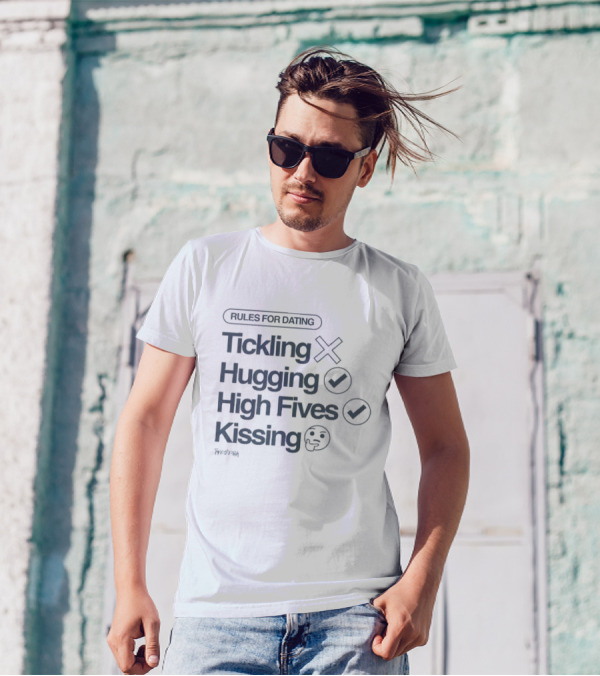 Tanner Smith Rules For Dating Tickling Hugging High Fives Kissing Checklist T-Shirt