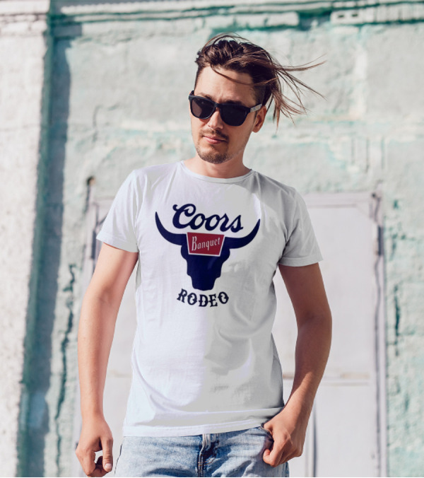 Coors Banquet Rodeo Tara Fabulousbutevil Bull Horns T-Shirt
