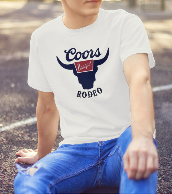 Coors Banquet Rodeo Tara Fabulousbutevil Bull Horns T-Shirt