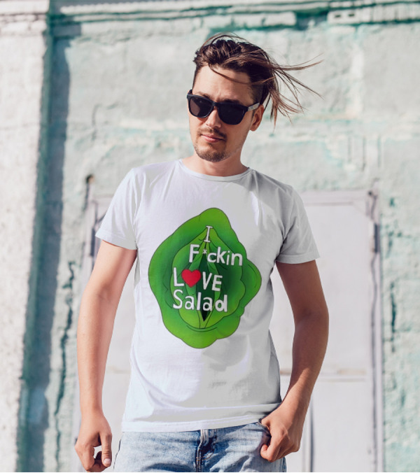 The Beaver Family I F*ckin Love Salad Leaf Heart T-Shirt