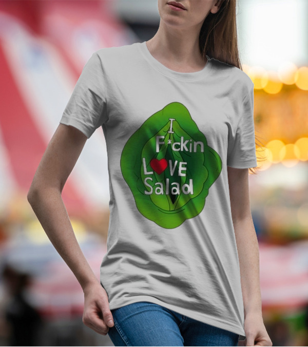 The Beaver Family I F*ckin Love Salad Leaf Heart T-Shirt