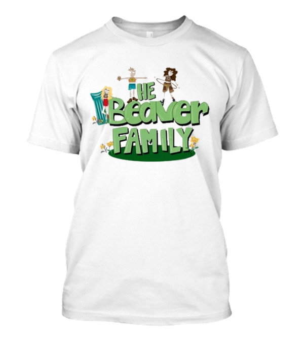 The Beaver Family Characters And Text T-Shirt