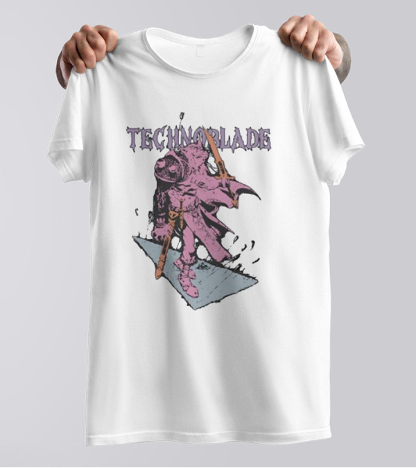Technoblade Blood God Knight With Sword And Shield T-Shirt