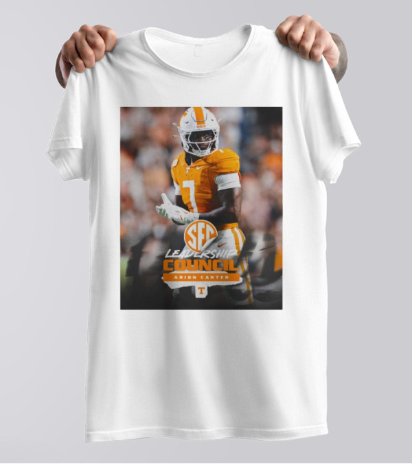 Tennessee Vols Arion Carter SEC Leadership Council Football T-Shirt