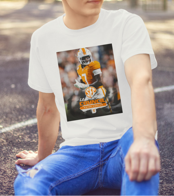 Tennessee Vols Arion Carter SEC Leadership Council Football T-Shirt