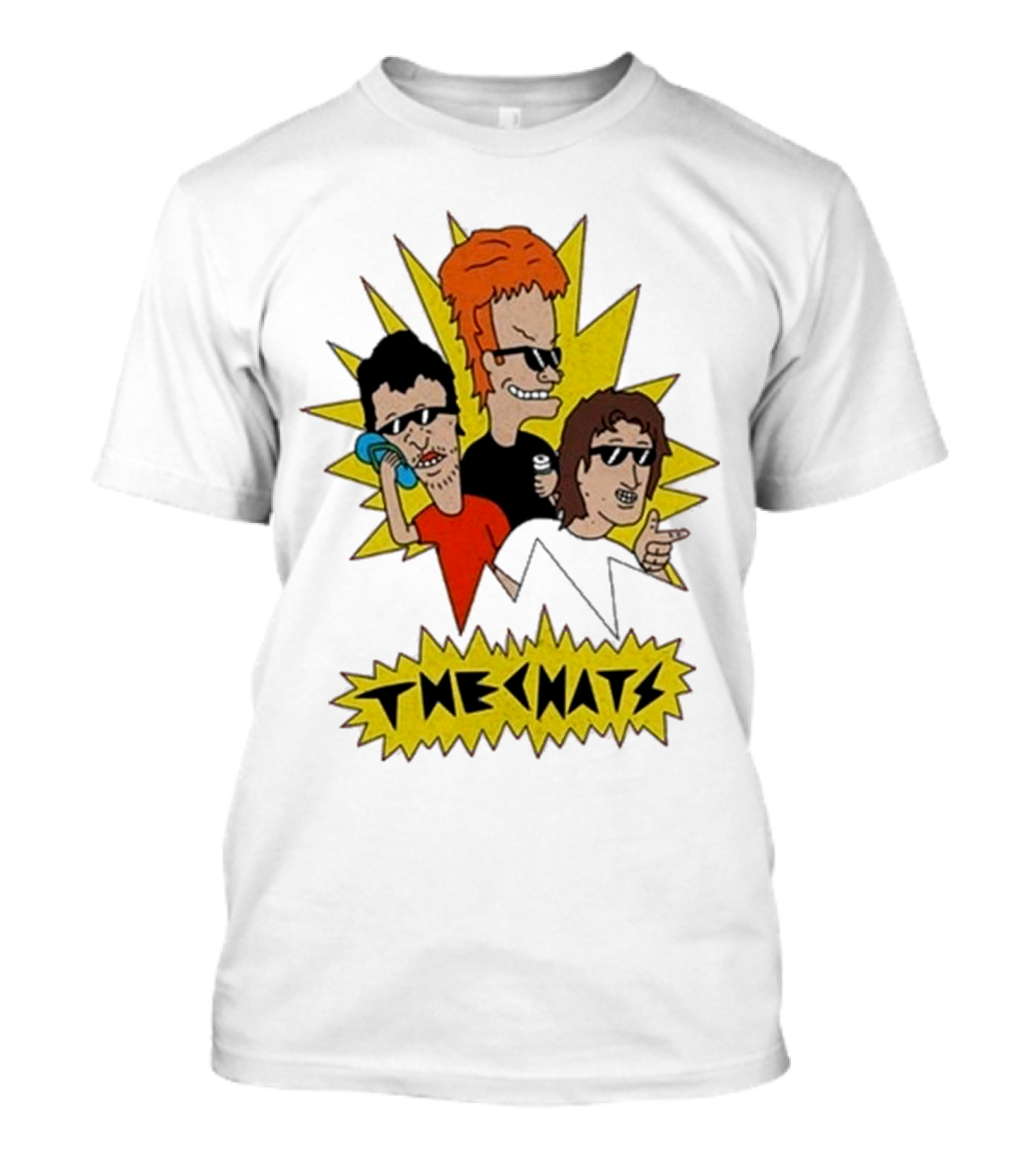 The Chats Buttheads Cartoon Parody Yellow Explosion T-Shirt
