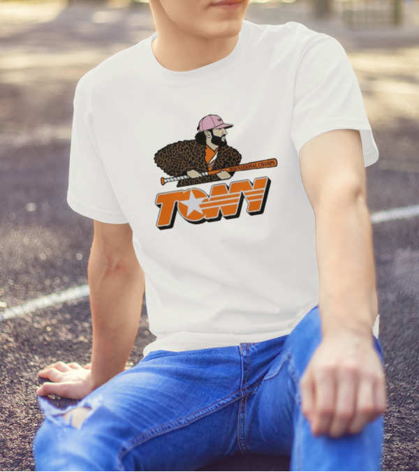 Tennessee Tony 2024 National Champs Baseball Star With Bat And Leopard Jacket T-Shirt