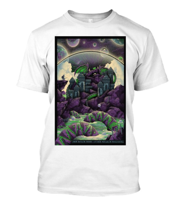 The Disco Biscuits 2025 Shows Seattle WA Portland OR Dragon Castle Theme T-Shirt