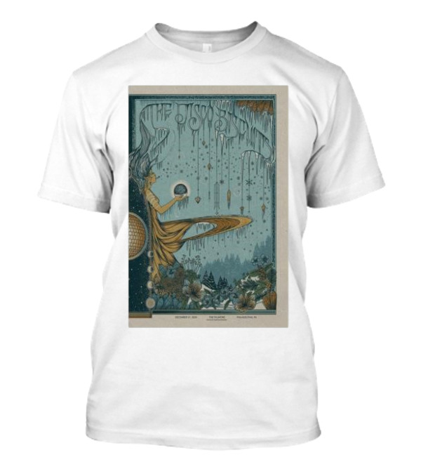 The Disco Biscuits Tour December 31 2024 Philadelphia PA Psychedelic Winter Scene T-Shirt