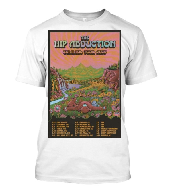 The Hip Abduction Summer Tour 2025 Scenic Mountain Meadow Tour Dates T-Shirt