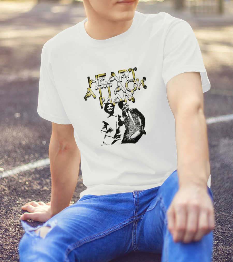 The Kennedys Heart Attack Man Sketched Character And Text T-Shirt