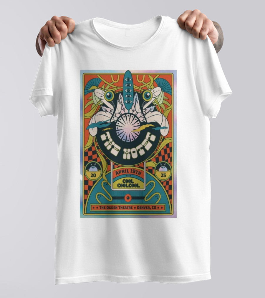 April 19th The Motet With Cool Cool Cool The Ogden Theatre Denver CO Tour 2025 T-Shirt