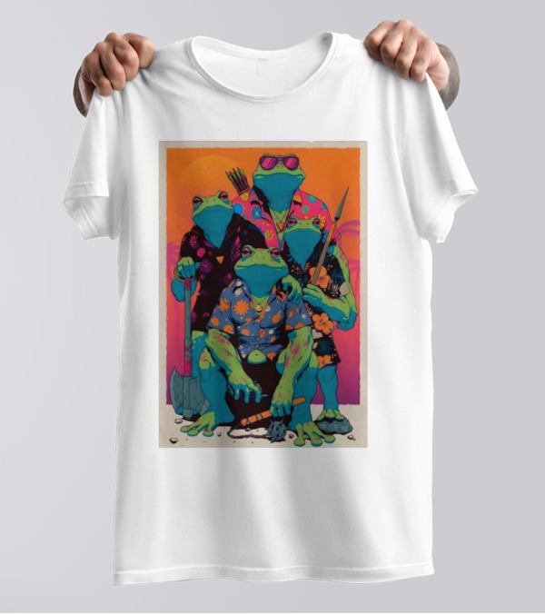 The PUNK FROGS Exotic Tropical Adventure Quartet T-Shirt