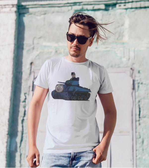 Thomas The Tank Engine And Sir Topham Hatt Tank Fusion Funny T-Shirt