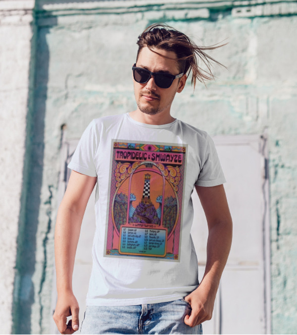 Tropidelic & Shwayze Summer Tour 2025 Lighthouse Psychedelic Concert Dates T-Shirt