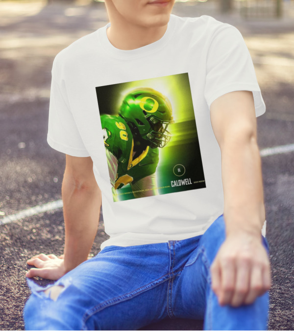 2025 Reese's Senior Bowl Oregon Ducks Caldwell Football T-Shirt