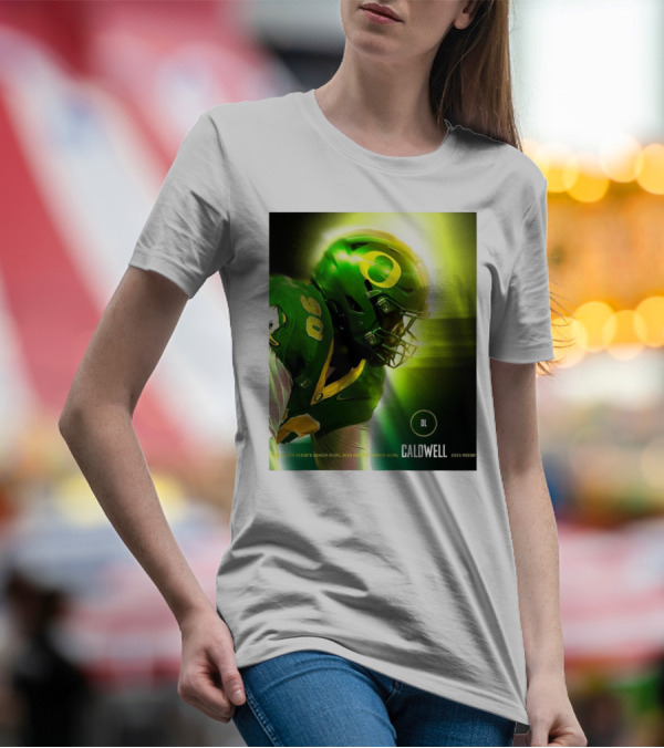 2025 Reese's Senior Bowl Oregon Ducks Caldwell Football T-Shirt