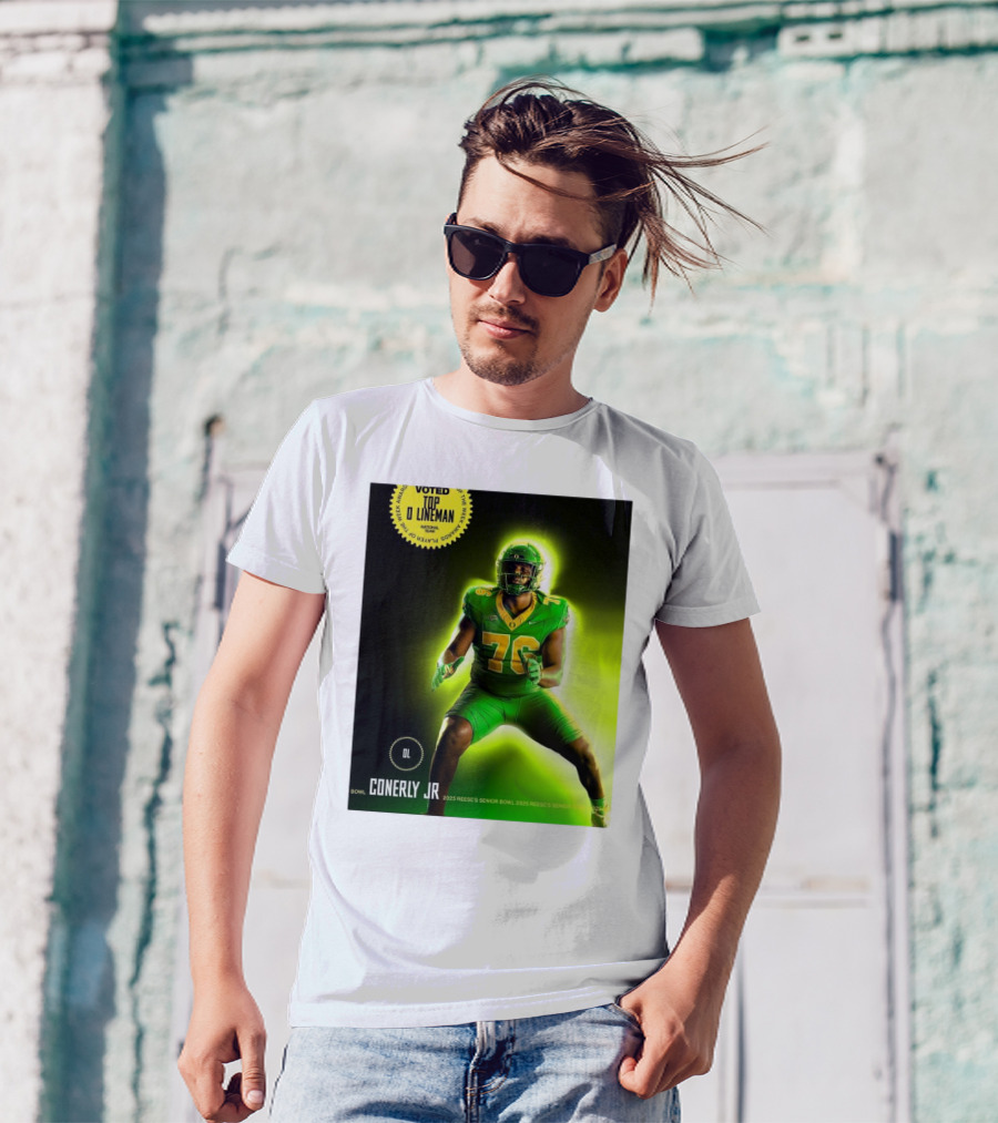 Voted Top Lineman Josh Conerly Jr 2025 Reese's Senior Bowl Oregon Ducks Football T-Shirt