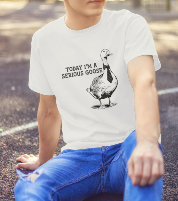 Today I’m A Serious Goose Tie Wearing T-Shirt