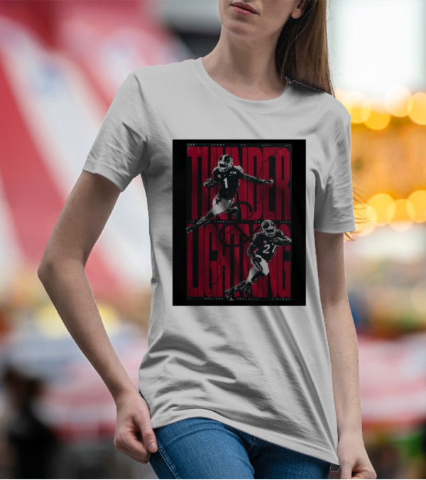 The Story Of Thunder And Lightning Georgia Bulldogs Greatest RB Duos In College Football History T-Shirt