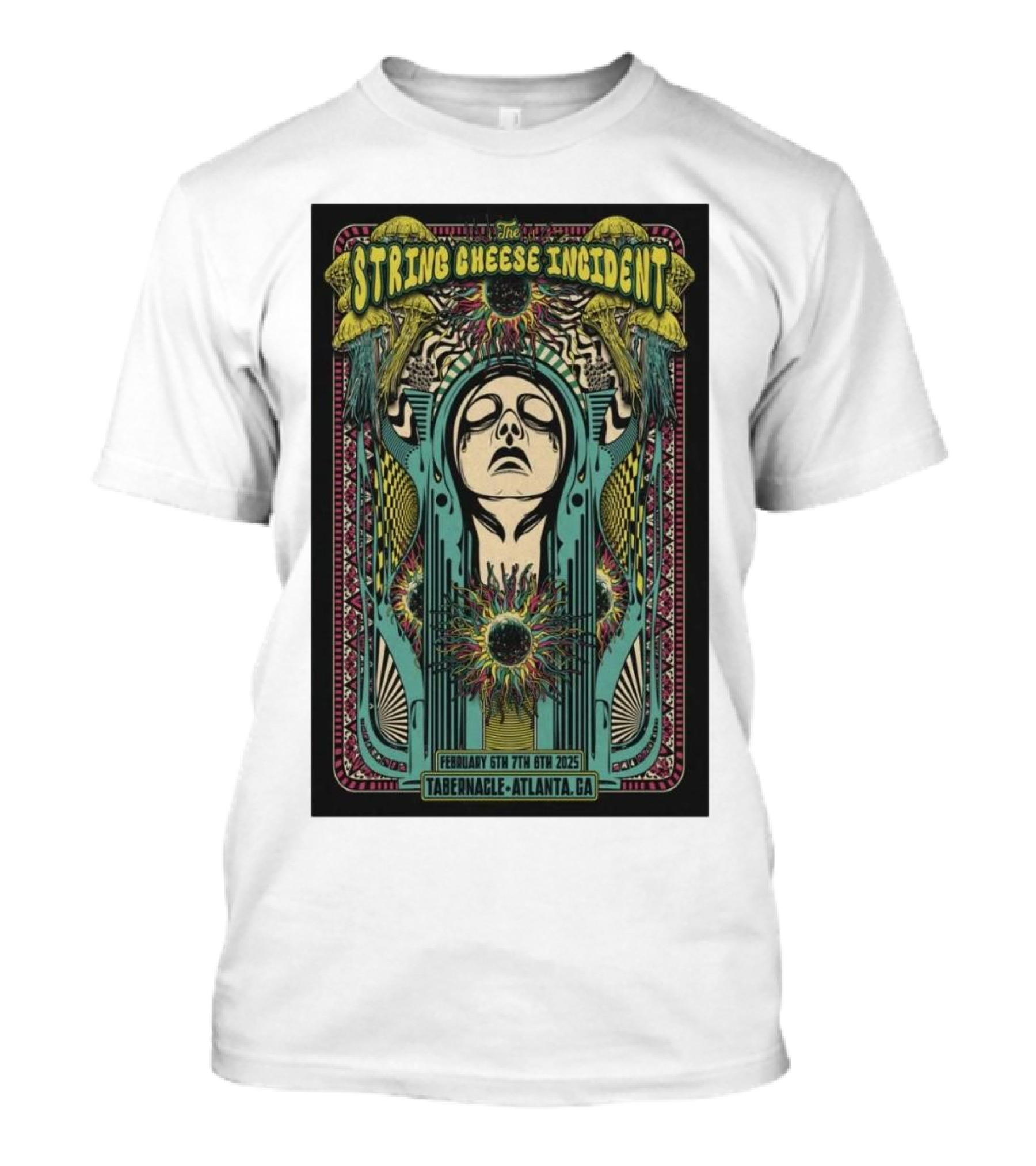 String Cheese Incident February 6-8 2025 Tabernacle Atlanta GA Psychedelic Design T-Shirt