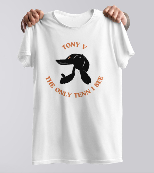 TONY V THE ONLY TENN I SEE Orange Text T-Shirt