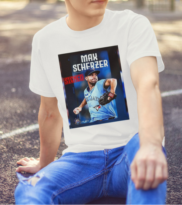 Max Scherzer Toronto Blue Jays Signed 2025 MLB Contract T-Shirt