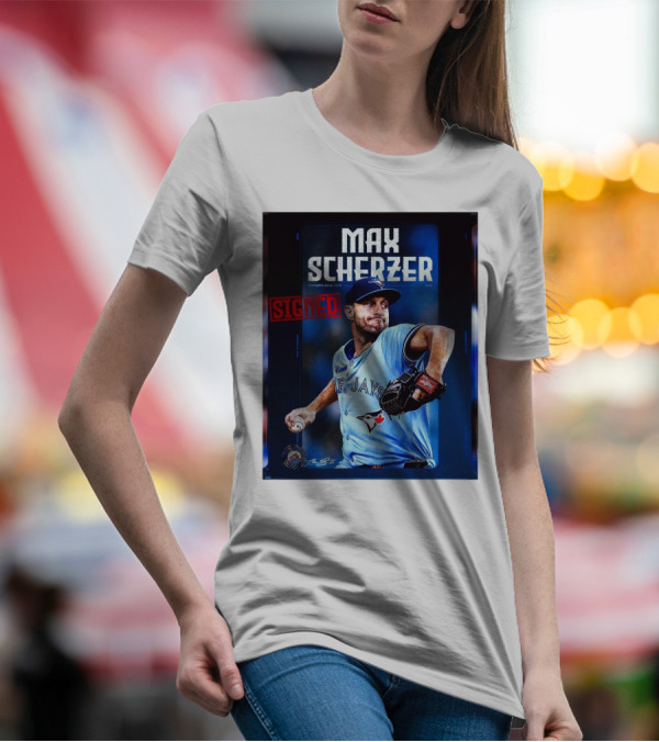 Max Scherzer Toronto Blue Jays Signed 2025 MLB Contract T-Shirt