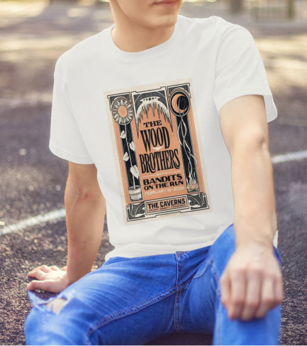 The Wood Brothers With Bandits On The Run February 16 2025 The Caverns Grundy County Tennessee T-Shirt