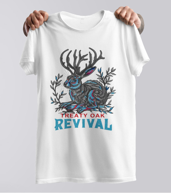 Treaty Oak Revival Jack Rabbit Psychedelic Colorful Illustration T-Shirt