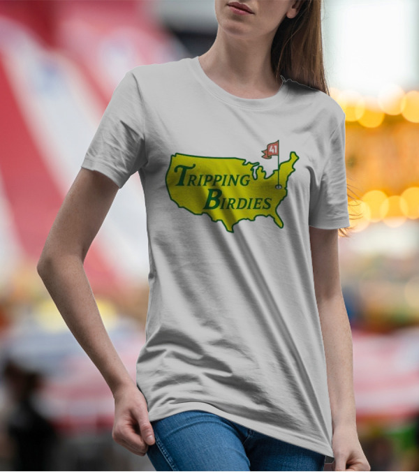 Tripping Birdies USA Map Masters Golf Flag 41 T-Shirt