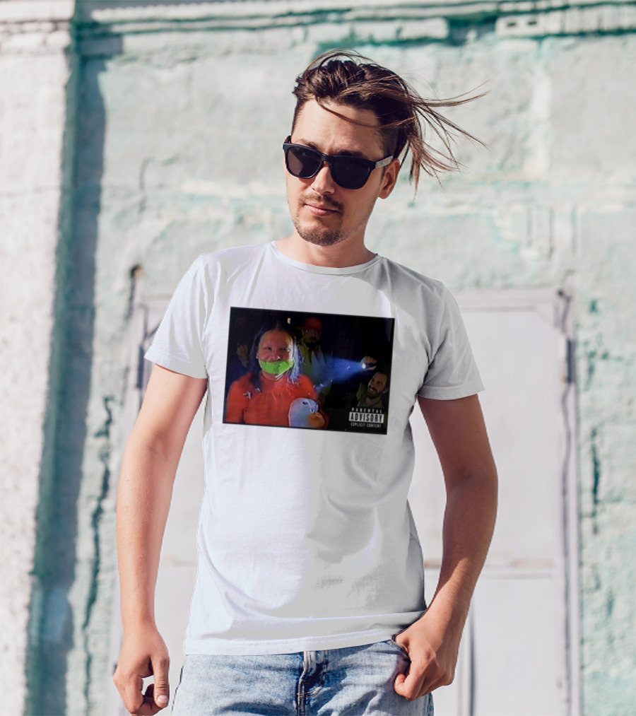 Trishabriellee Fishtank Parental Advisory Explicit Content Tape T-Shirt
