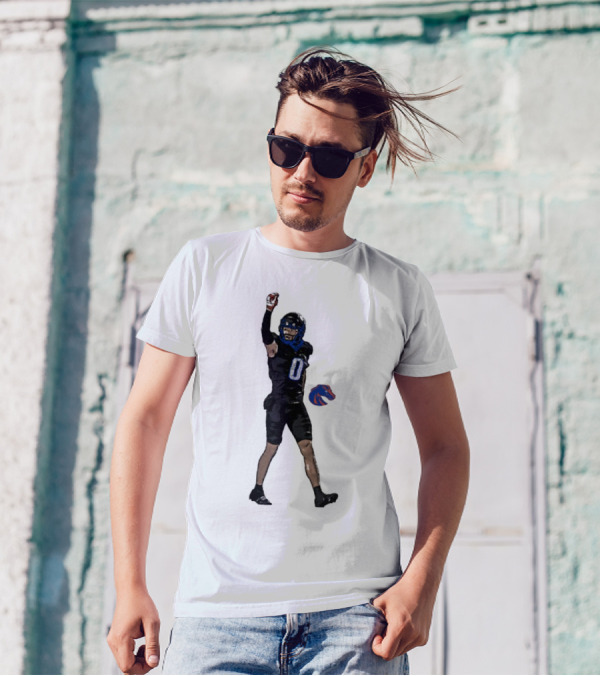 Ty Benefield Boise State Broncos Football Comic Character T-Shirt