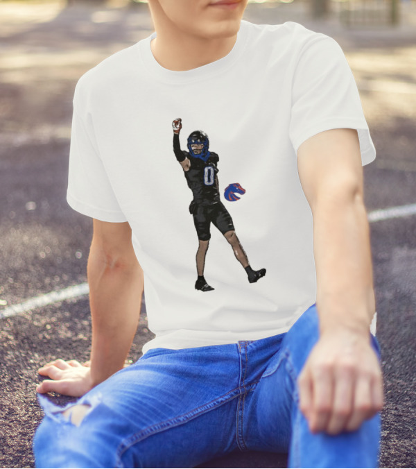 Ty Benefield Boise State Broncos Football Comic Character T-Shirt