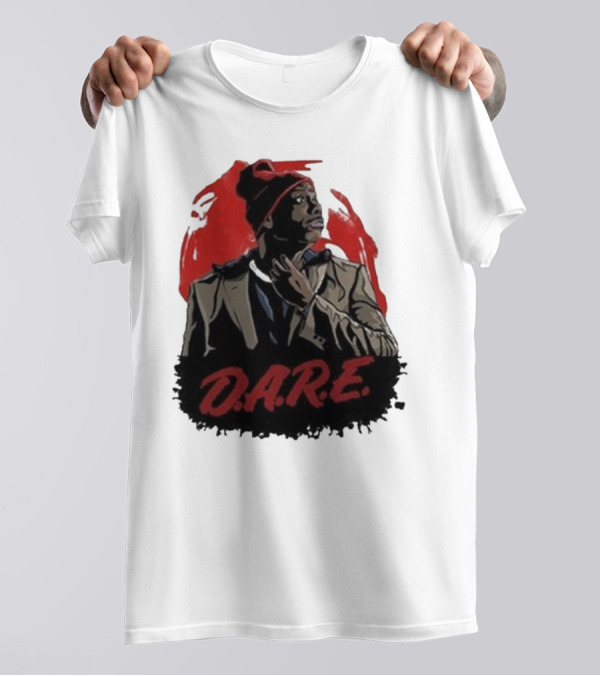 Tyrone D.A.R.E. Red Jacket Beanie Mock Hilarious Character Style T-Shirt