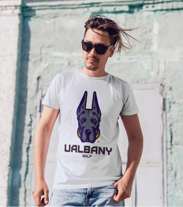 UAlbany Great Danes Golf Head Logo T-Shirt