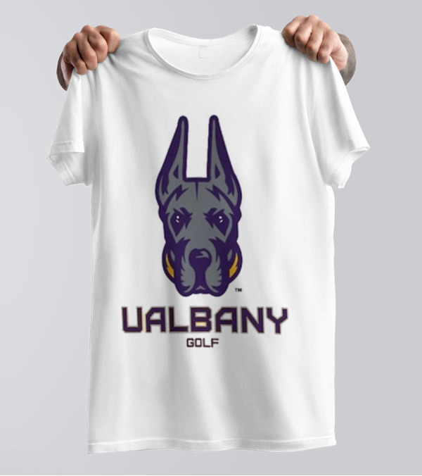 UAlbany Great Danes Golf Head Logo T-Shirt