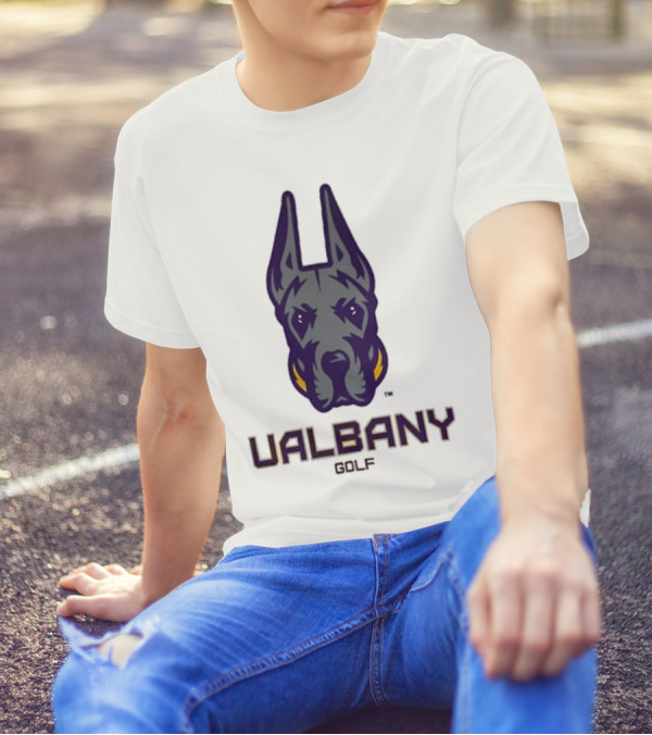 UAlbany Great Danes Golf Head Logo T-Shirt