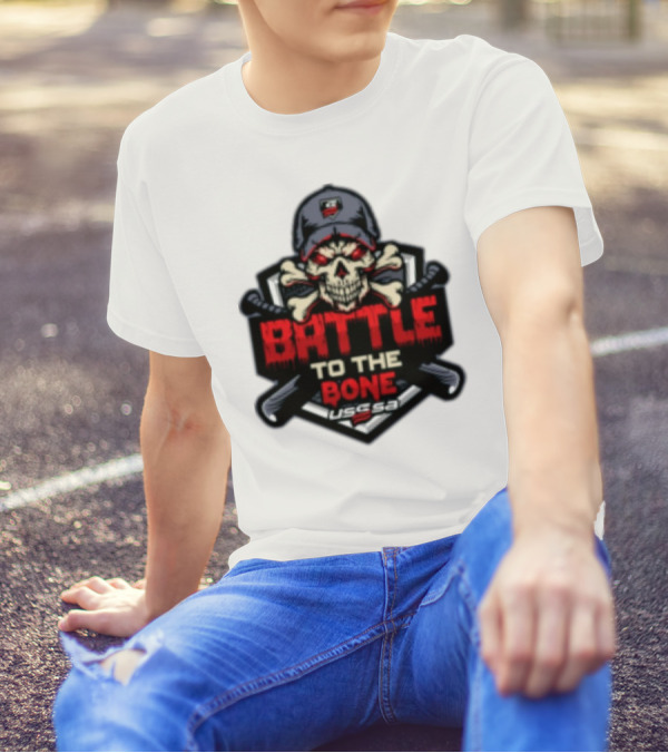 Battle To The Bone USSSA Skull And Crossbones March 21-23 2025 T-Shirt