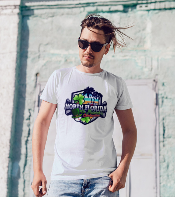 USSSA North Florida St Patrick’s Celebration March 15-16 2025 Shamrock Hat Palm Trees Baseball T-Shirt