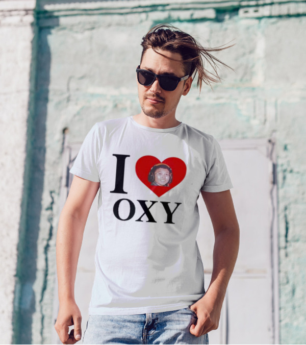 V1c Valorant I Love Oxy Heart Headphones Image T-Shirt
