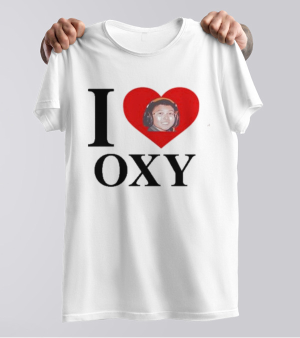 V1c Valorant I Love Oxy Heart Headphones Image T-Shirt