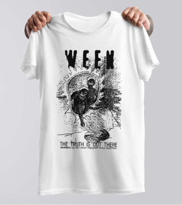 Ween The Truth Is Out There Warning Skeleton Vision T-Shirt