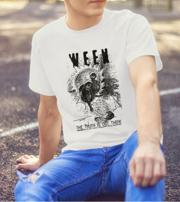 Ween The Truth Is Out There Warning Skeleton Vision T-Shirt