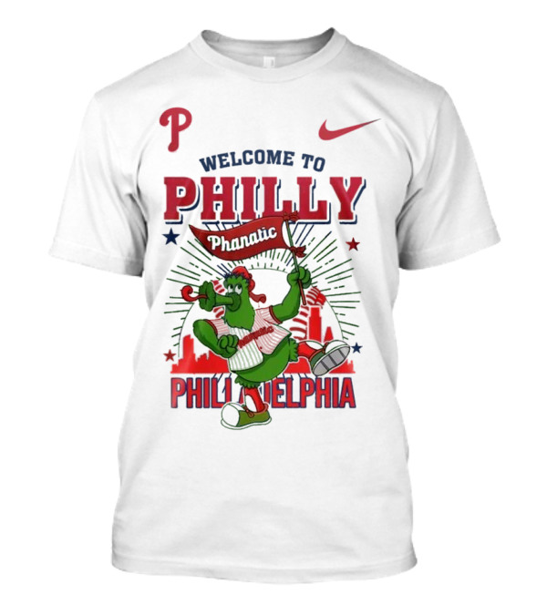 Welcome To Philly Phanatic Philadelphia Phillies Nike Skyline T-Shirt
