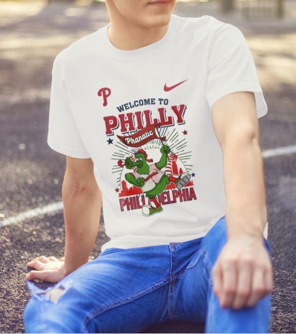 Welcome To Philly Phanatic Philadelphia Phillies Nike Skyline T-Shirt