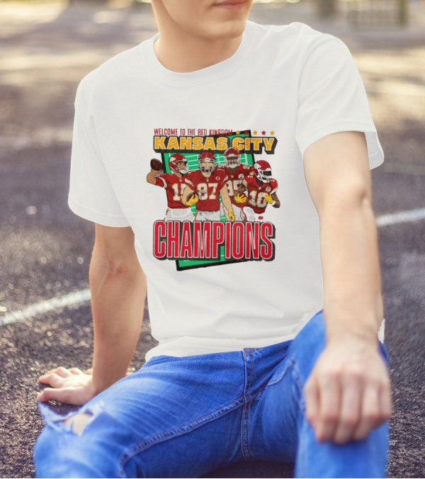 Welcome To The Red Kingdom Kansas City Champions Vintage Players T-Shirt