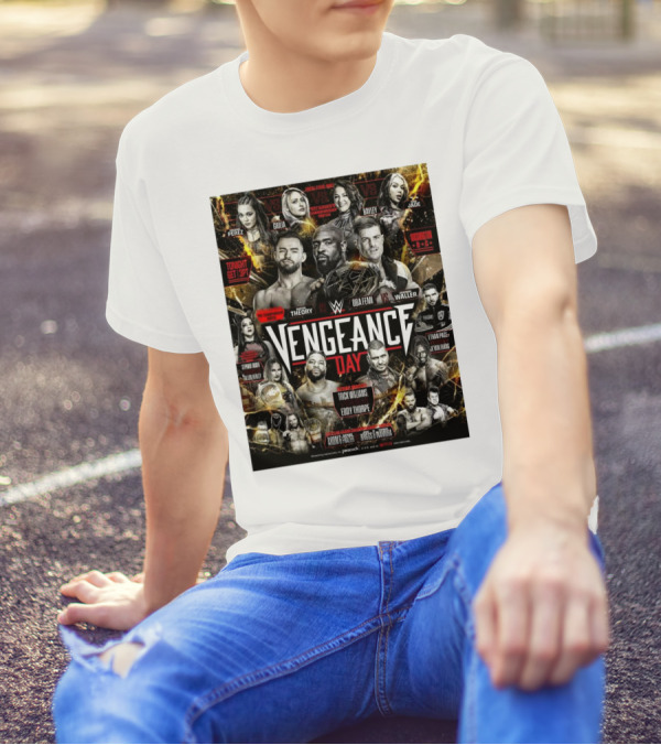Vengeance Day Triple-Threat NXT Championship Match Austin Theory Vs Oba Femi Vs Grayson T-Shirt