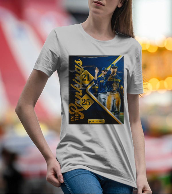West Virginia Mountaineers Baseball Ranked PG 21 NCBWA 25 In The Rankings T-Shirt